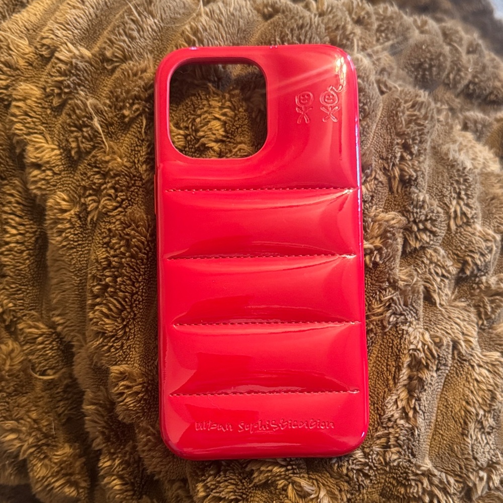 Urban Sophistication Red Puffer case iPhone 15 Pro Max